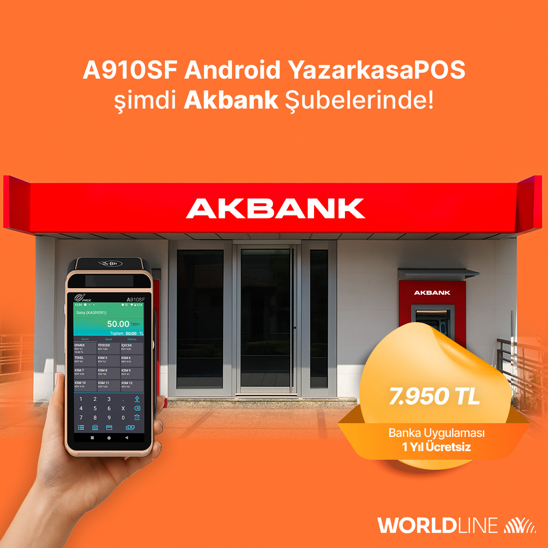 iKasa | A910SF Android YazarkasaPOS Şimdi TEB Şubelerinde!