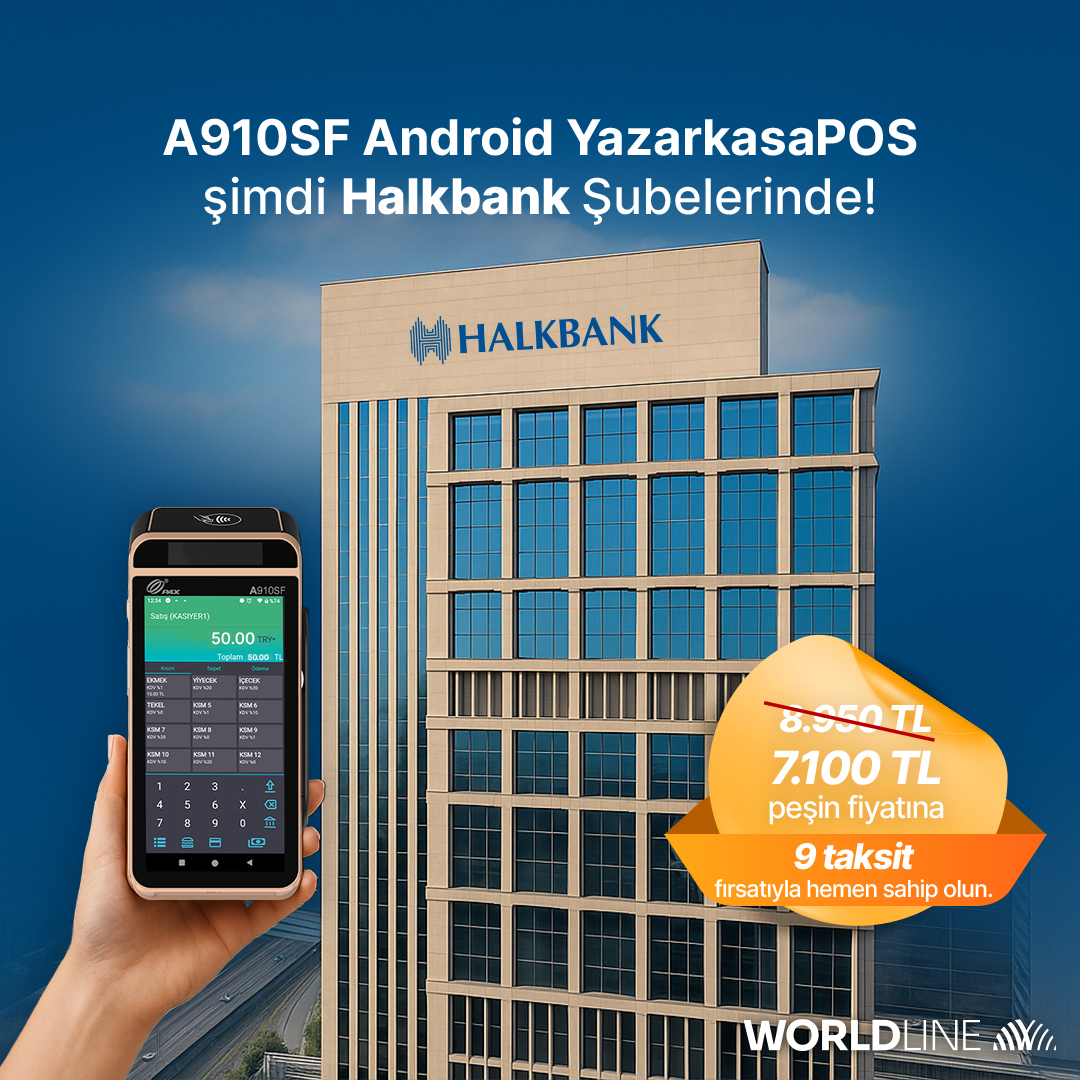 iKasa | A910SF Android YazarkasaPOS Şimdi Vakıfbank Şubelerinde!