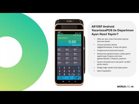 A910SF Android YazarkasaPOS ile Departman Ayarı Nasıl Yapılır?