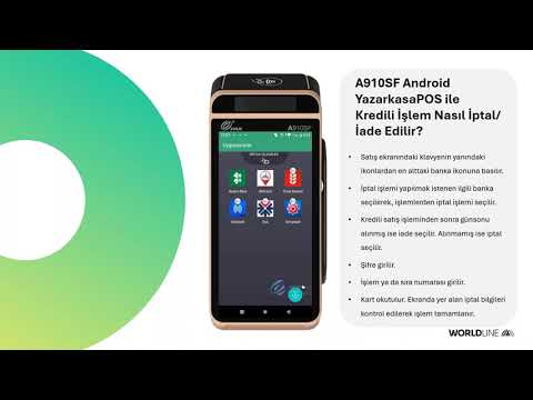 A910SF AndroidYazarkasaPOS ile Kredili İşlem Nasıl İptal/İade Edilir?